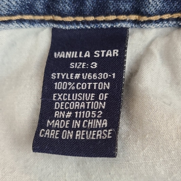 Vintage Distressed Denim Jean Skirt, Size 3 - Picture 6 of 8
